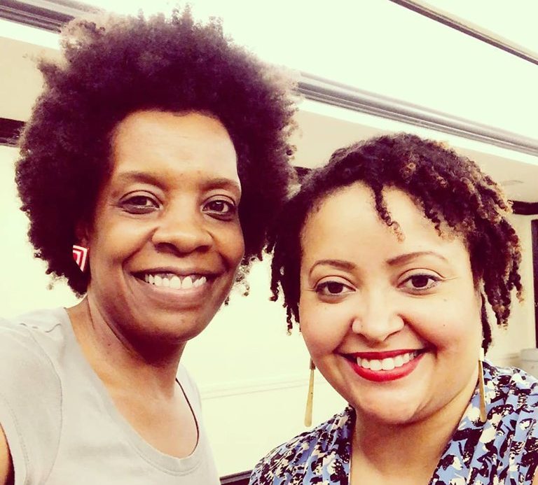 Front Porch Arts Center co-founders Vanessa Stokes (left) and Keli Stewart