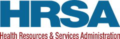 HRSA logo; the text reads "HRSA. Health Resources & Services Administration."